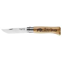 Нож Opinel №8 VRI Inox Animalia of America, гравировка бизон, 002629