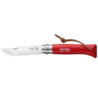 Нож Opinel №8 Colorama Red с темляком, 001705