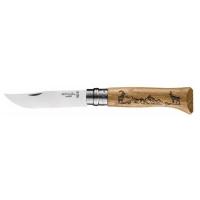 Нож Opinel №8 VRI Inox Animalia 2019, гравировка серна, 002336