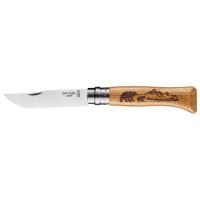 Нож Opinel №8 VRI Inox Animalia of America, гравировка медведь, 002628