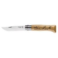Нож Opinel №8 VRI Inox Animalia 2019, гравировка заяц, 002333