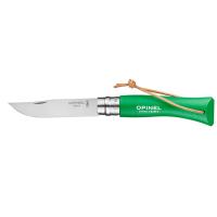 Нож Opinel №7 Colorama Green с темляком, 002210