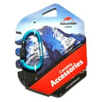 Карабин с муфтой Naturehike NH15A005-H D-Type 6cm синий
