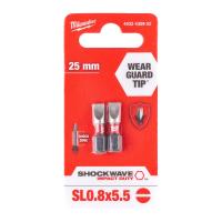 Бита Milwaukee 4932430902 Shockwave SL0,8x5,5 (2 шт.)