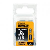 Биты DeWALT DT7380T IMPACT Torsion ударные Tx15 25mm (5 шт)