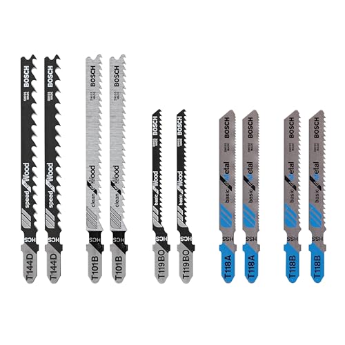 Набор пилок для лобзика BOSCH 2607010800 T5002 T-Shank (10 шт.)