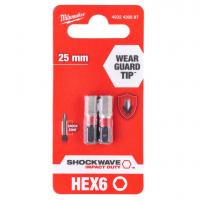 Бита Milwaukee 4932430897 Shockwave HEX6 (2 шт.)