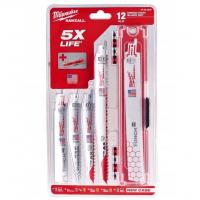 Набор сабельных полотен Milwaukee 49222229 Sawzall (12 шт)