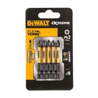 Биты DeWALT DT7998T EXTREME FlexTorq PH2 57mm (5 шт)