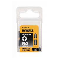 Биты DeWALT DT7995T IMPACT Torsion ударные Ph3 25mm (5 шт)