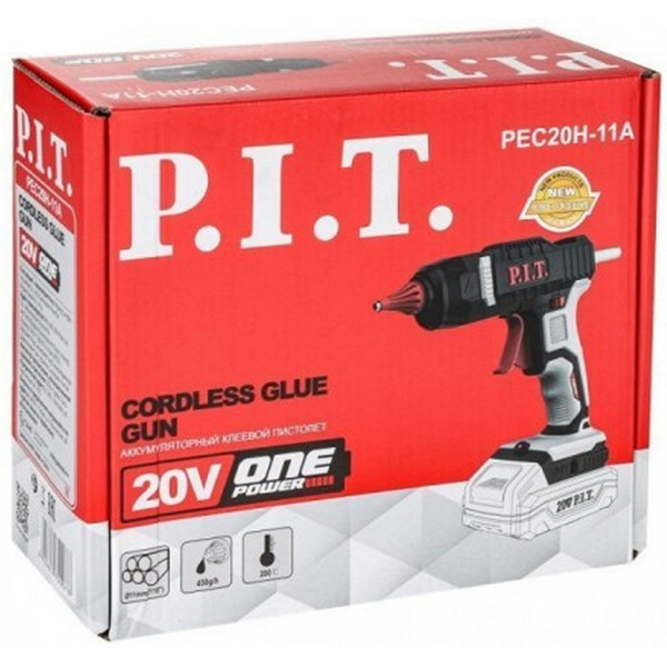 Термоклеевой пистолет P.I.T. PEC20H-11A OnePower 20V