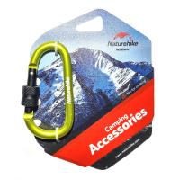 Карабин с муфтой Naturehike NH15A008-D D-Type 8cm зеленый