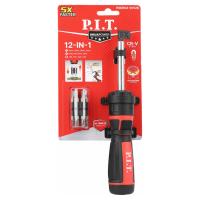 Отвертка-битодержатель P.I.T. HSDR04-0012B с набором насадок (12 шт.)