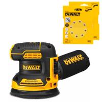 Эксцентриковая шлифмашина DeWALT DCW210N + два комплекта шлифкругов в подарок