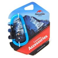 Карабин с муфтой Naturehike NH15A008-D D-Type 8cm синий