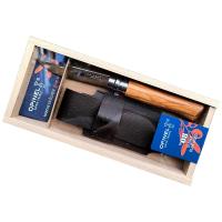 Нож Opinel №8 Inox Oliva с чехлом в подарочном футляре, 001004