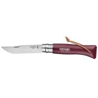 Нож Opinel №8 Colorama Burgundy с темляком, 002213