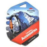 Карабин с муфтой Naturehike NH15A005-H D-Type 6cm чёрный