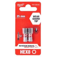 Бита Milwaukee 4932430898 Shockwave HEX8 (2 шт.)
