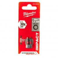 Бита Milwaukee 4932430893 SHOCKWAVE HEX2.5 (2 шт.)