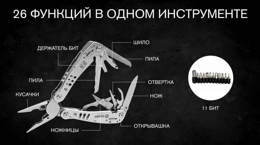 Мультитул Ganzo G302-B / G302-H Мультитул Ganzo G302-B / G302-H