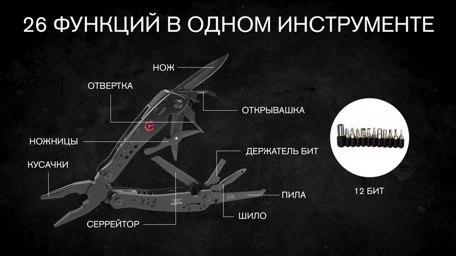 Мультитул Ganzo G301 / G301-B / G301-H Мультитул Ganzo G301 / G301-B / G301-H